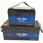 Терең цикл LiFePO4 күн батареясы 12V 100Ah / 200Ah гольф арбасы литий-ионды батарея