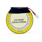 LiPO теңшелген батареясы 363027 3.7V 225mAH